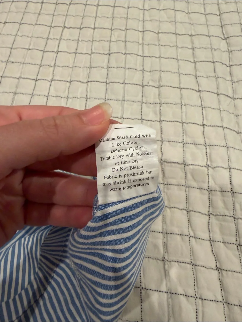 Petite Plume Striped Nightgown Girls Size 14 Blue White